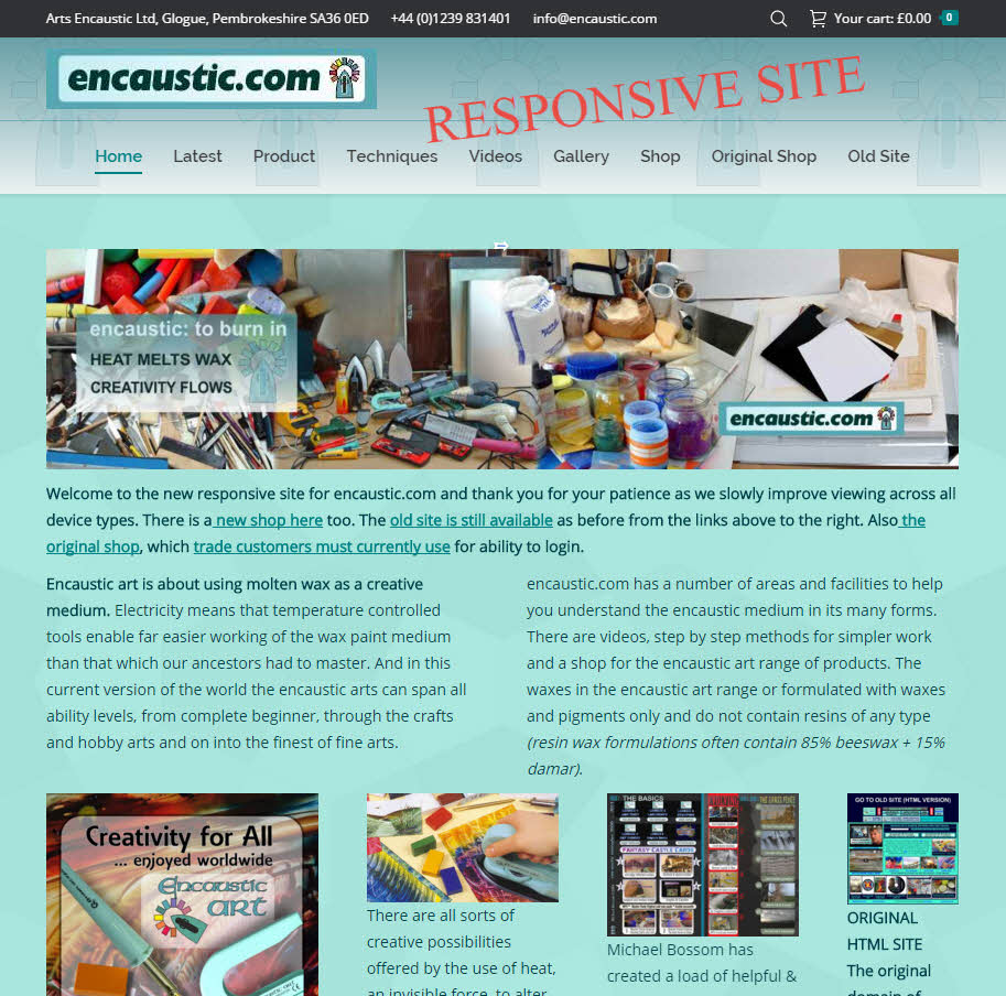 encaustic-com responsive site